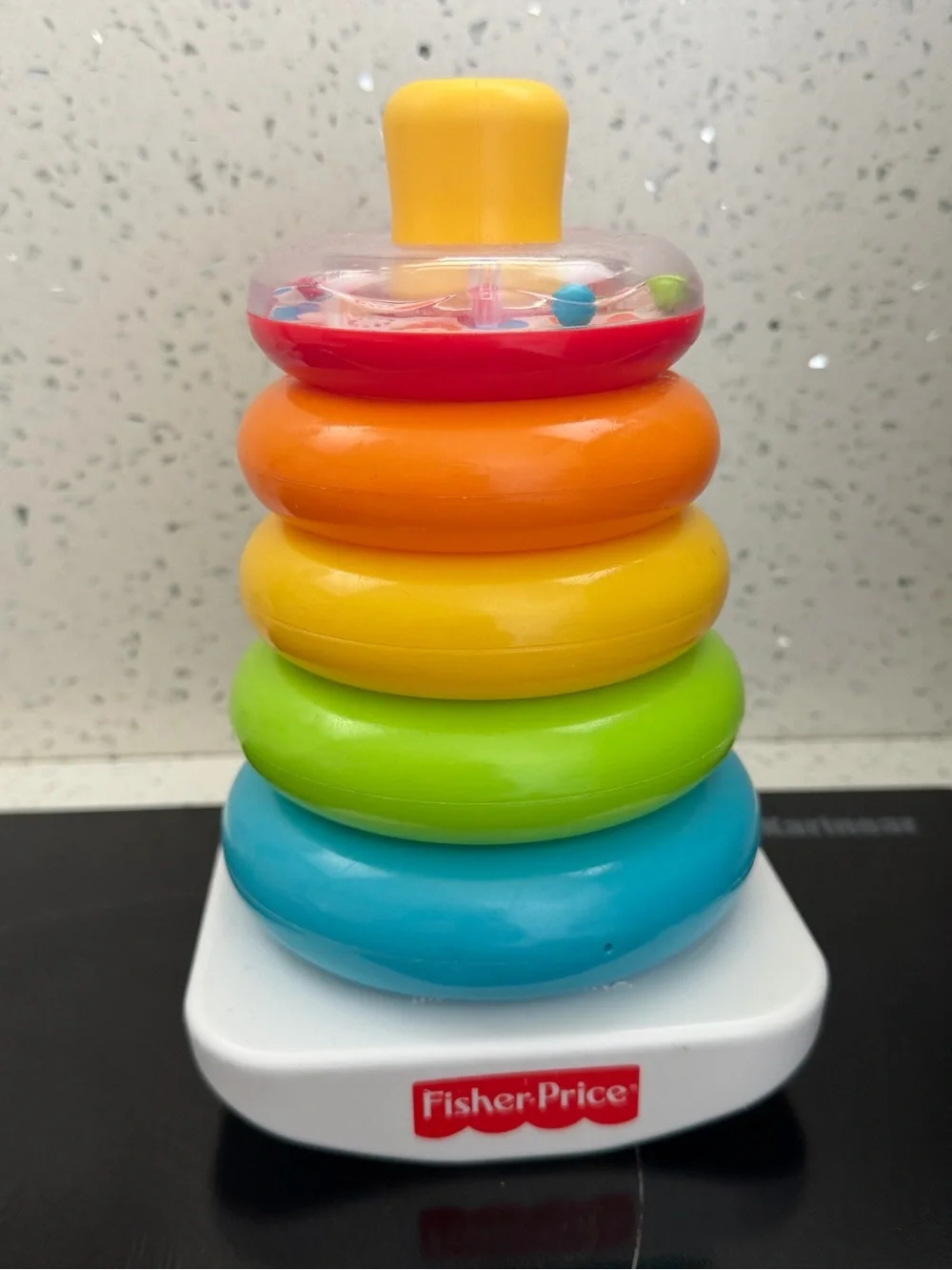 Fisher-Price Rainbow Ring Stacker Toy - Blue, Green, Yellow, Orange, Red